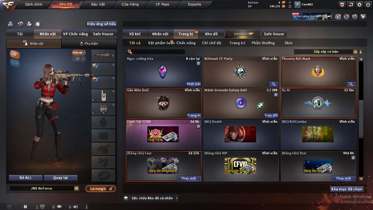 shop acc cf uy tin gia re
